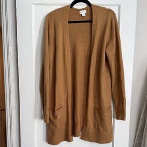 Old Navy Camel Brown Open-Front Pocket Cardigan